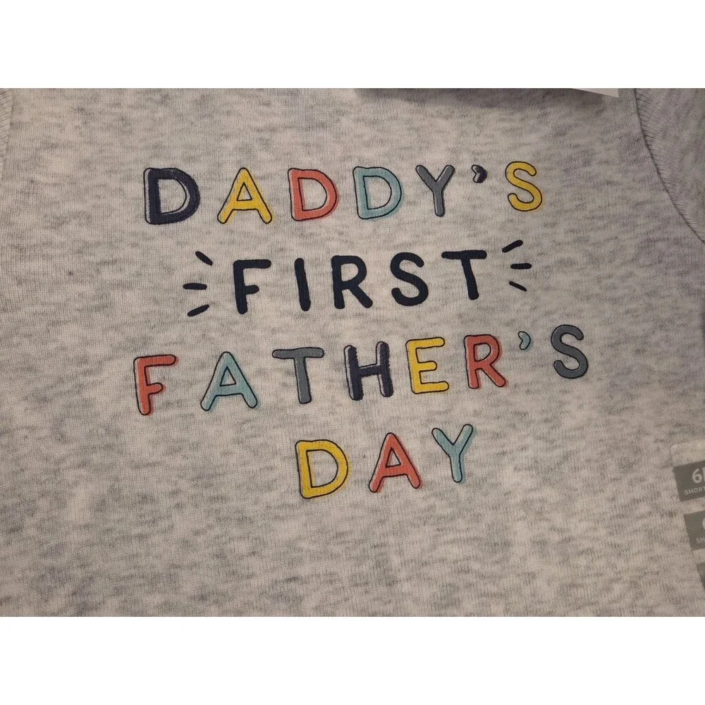 Carter's brand unisex baby bodysuit Baby's First Mother's & Father's Day - 6MO